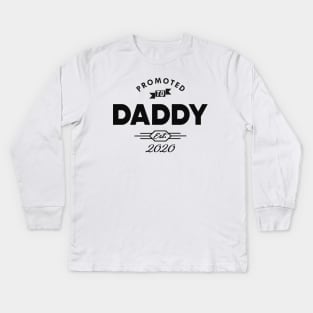 New Daddy - Promoted to Daddy est. 2020 Kids Long Sleeve T-Shirt